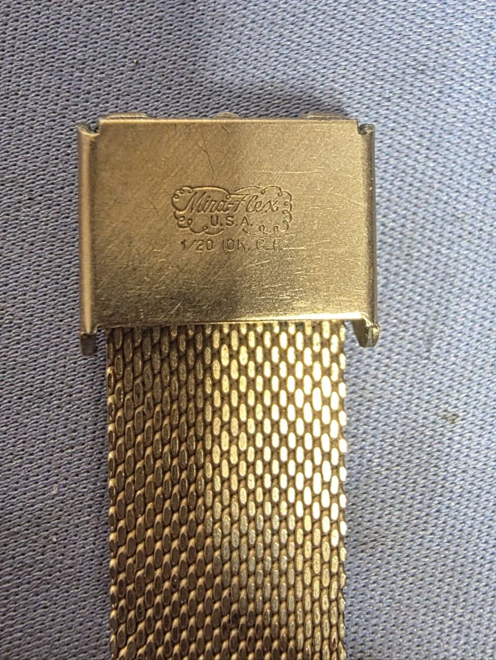 Benrus Gold Mesh Bracelet Watch - Gold Dial